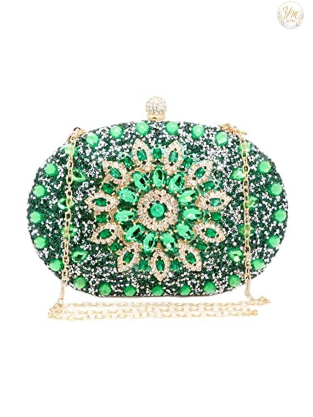 Rhinestone Clutch Evening Bag Sparkly Floral Party Wedding Purse